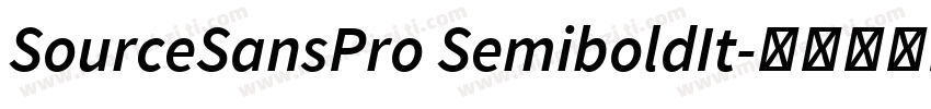 SourceSansPro SemiboldIt字体转换